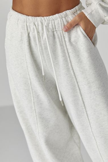 Жіночі теплі спортивні штани - світло-сірий цвет, XL (є розміри) | Зображення 3
