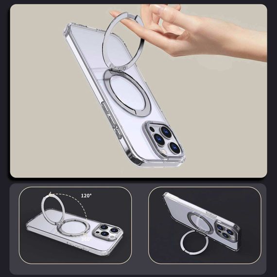 Чехол TPU+PC Empire with MagSafe and Ring для Apple iPhone 13 Pro (6.1") Clear | Зображення 3