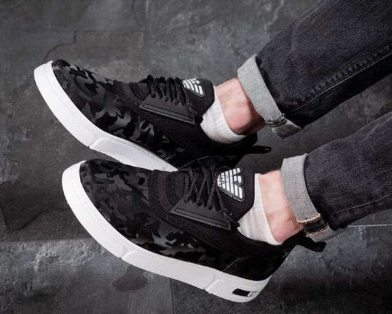 Кросівки Emporio Armani EA7 Exchange Camo Black/White | Зображення 2