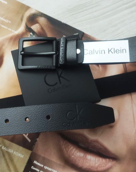 Мужской подарочный набор Calvin Klein кожаный ремень и кошелек, черный | Зображення 2