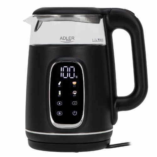 Електрочайник Adler AD 1305 black silver 1.7 л чорний з сріблястим