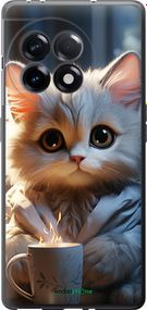 Чохол на OnePlus Ace 2 5G Білий кіт "5646u-4043-2448"