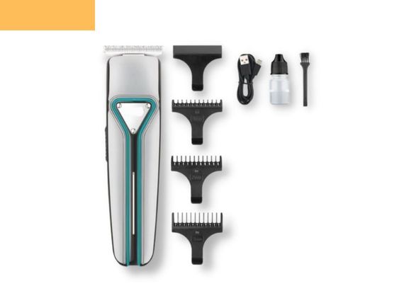 Профессиональная машинка для стрижки волос и бороды с насадками XRPO V-008 серая (40948-V-008)