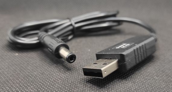 Кабель для роутера от PowerBank 5V → 12V / 9V | Интернет без света | USB повышающий адаптер | Зображення 2