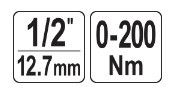 Ключ динамометричний 1/2" 0-200 NM VOREL-57450 | Зображення 5