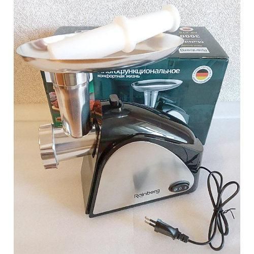 М'ясорубка Rainberg RB-678 3000W + Насадка Для Колбас | Зображення 2