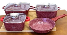 Набір посуду Bellmax Cookware Set BM-132 RED