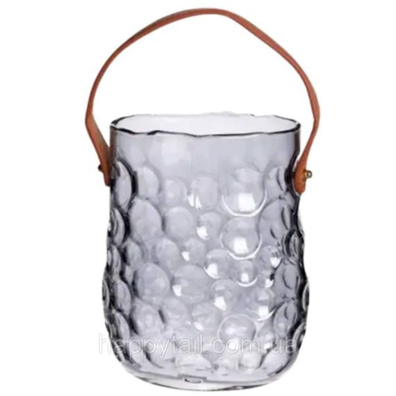 Ваза сумочка з ручкою 13×9.5×18 см декоративна Сірий HP-19-153-5