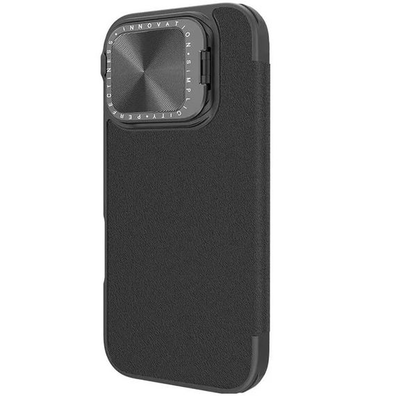Шкіряний чохол-книжка Nillkin Qin Prop Plain Camshield для Apple iPhone 16 Pro (6.3") Classic Black | Зображення 2