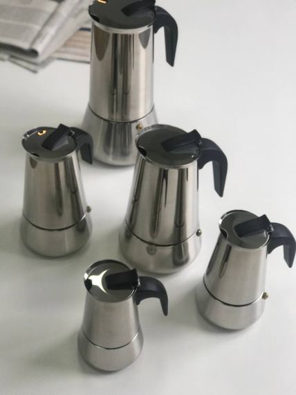 Гейзерна кавоварка OLens Генуя 102-034 300 мл 6 чашок срібляста | Зображення 1