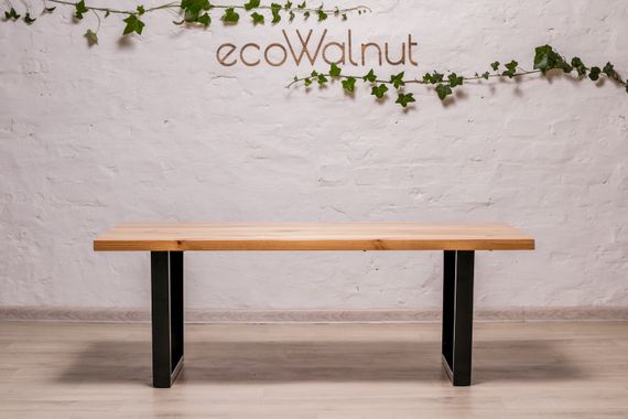Лакированный кофейный стол EcoWalnut с прямоугольными краями M (сосна) | Зображення 1