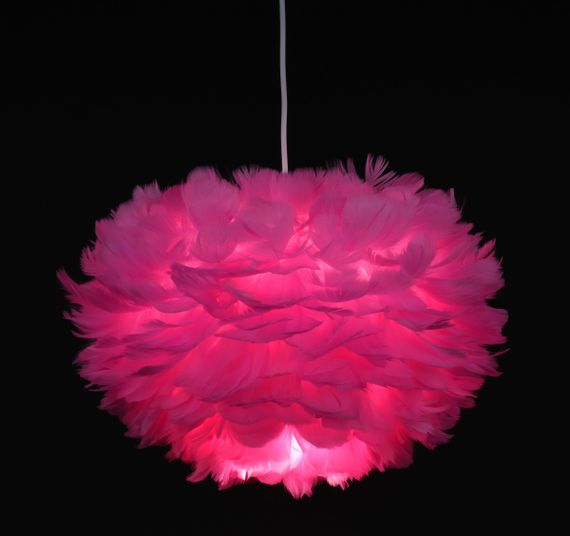 Люстра підвісна з пір'ям на 1 лампочку 27294 Білий 35-110х40х40 см. | Зображення 5