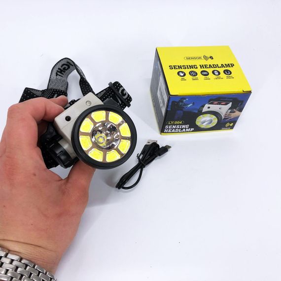 Ліхтар на голову для ЗСУ, Ліхтарик на лоб, Потужний налобний ліхтар для риболовлі AL-33 | Зображення 1