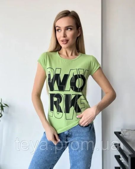 Футболка для женщин цвет салатовый FI_007363