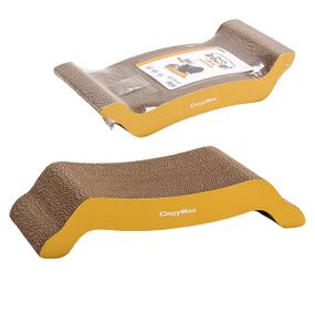 Картонная когтеточка для котов CattyMan Scratcher Cardboard Bridge, 43 см х 22 см х 10 см