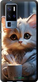 Чохол на Vivo X50 Pro Plus Білий кіт "5646b-2056-2448"