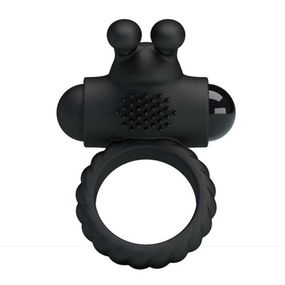 Ерекційне віброкільце Pretty Love, чорне, силікон Sex Aura