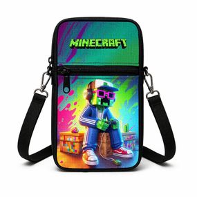 Сумка-чохол для телефону Minecraft,дитяча сумка через плече, водонепроникна міні-сумка (4779)