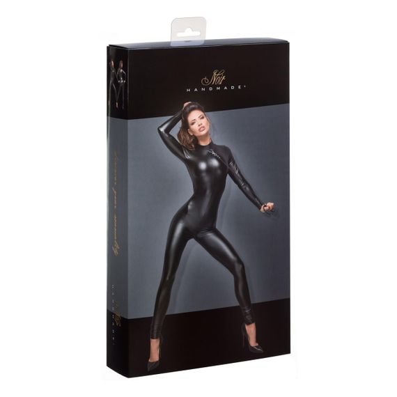 Комбінезон Noir Handmade F162 Powerwetlook overall with leash and two-way zipper, M, мокрий ефект Sex Aura | Зображення 4
