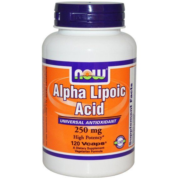 Альфа-ліпоєва кислота NOW Foods Alpha Lipoic Acid 250 mg 120 Veg Caps