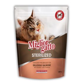 Сухий корм для стерилізованих котів з лососем Morando Migliorgatto Sterilized, 800 гр