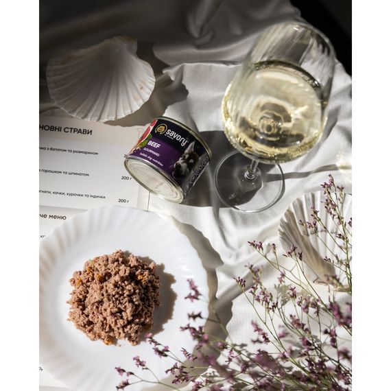 Корм вологий Savory Dog Gourmand Beef паштет для дорослих собак усіх порід з яловичиною 200 г | Зображення 4