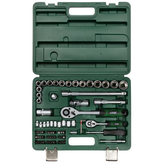 Набір торцевих насадок та біт Grad 1/4", 1/2" 72 шт (6004245) | Зображення 5