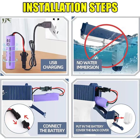 Водяний акумуляторний пістолет Glock Water Gun (250ml) with lithium battery Pink | Зображення 2