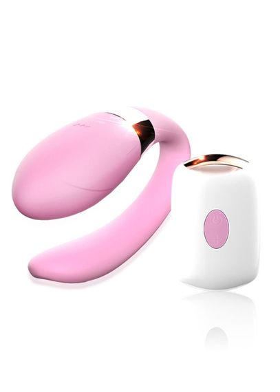 Вібратор для пар - V-Vibe Pink, USB, 7 Function, Remote Control Sex Aura