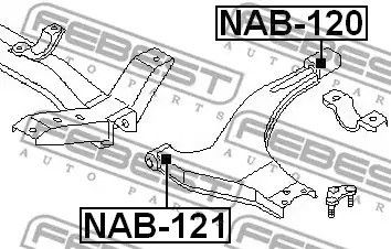 Сайлентблок важеля NISSAN LARGO, FEBEST (NAB120) | Зображення 1