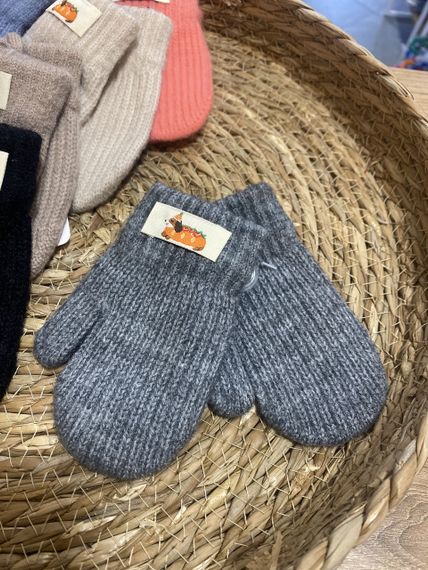 Рукавиці дитячі 1-3 года темно-сірі | Зображення 1