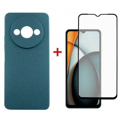 Чехол для мобильного телефона Dengos Xiaomi Redmi A3 + Glass Green (DG-KM-90)