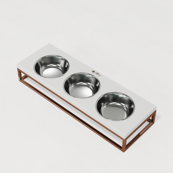 Миски на подставке для котов и маленьких собак Hollky Base Bar (3 × 0,45 л) Bar-54187-GLWH | Зображення 2