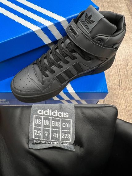 Чоловічі кросівки A-d-i-das Forum 84 High Dark Grey Black весна / літо / осінь | Зображення 7