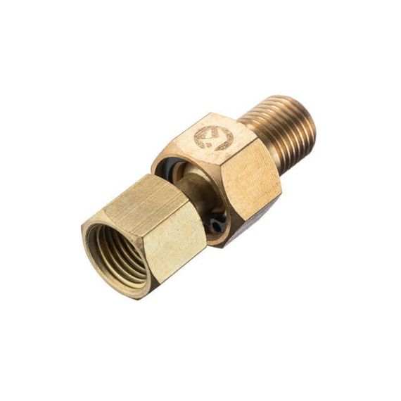 Шарнір поворотний, внутрішня різьба 1/4" - зовнішня різьба 1/4", латунь INTERTOOL PT-2210 | Зображення 1