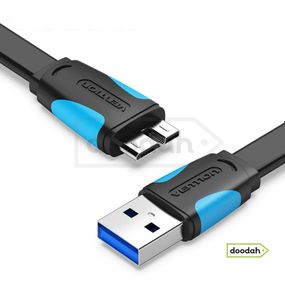 Кабель USB 3.0  на Micro-B - Vention 2 m Black (для hdd)