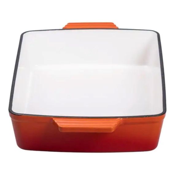 Форма для запікання чавунна 40х23.6х6 см форма для випічки 3 л Помаранчева HP-1-9O | Зображення 2