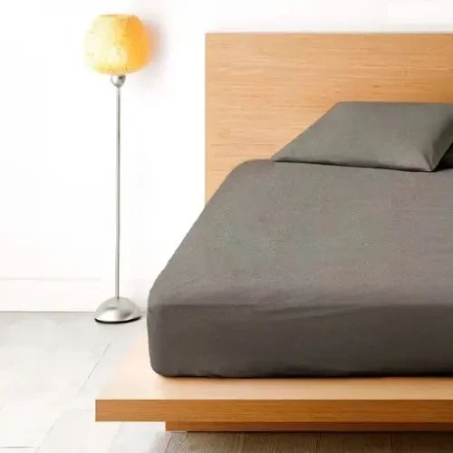 Светло серая Простынь махровая на резинке с наволочками Anisa  (220х240+30 см) | Зображення 3