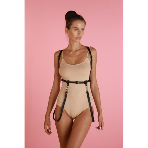 Портупея One Size K36.1, натуральна шкіра, чорна Sex Aura