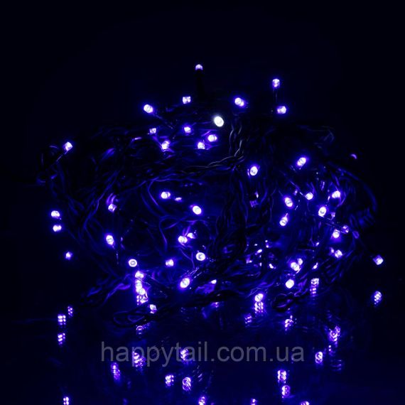 Новорічна гірлянда вулична Бахрома 6 м 105 LED чорний провід Синій 6МBBL | Зображення 1
