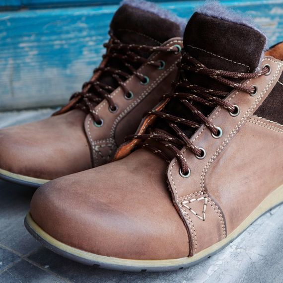 Теплі зимові кросівки 41 42 43 розмір. Черевики з натурального нубуку! | Зображення 5