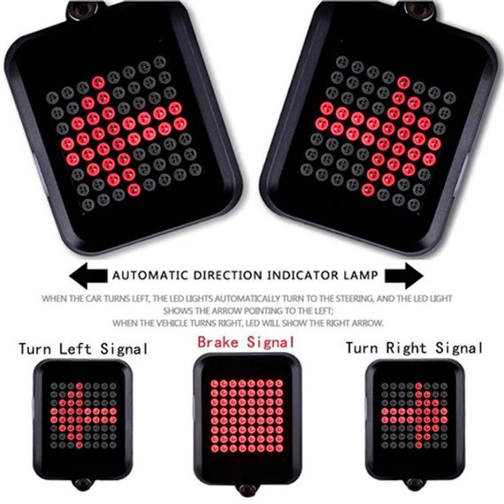 Мигалка задняя на аккумуляторе для велосипеда, Фонари для велосипеда с поворотниками KY-68 | Зображення 3