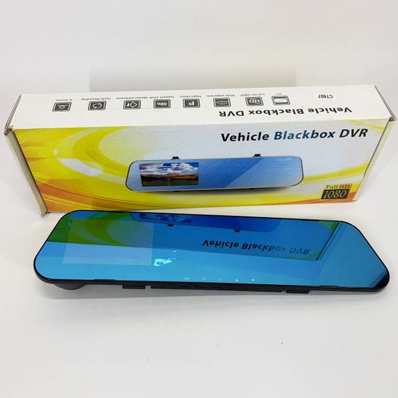 Автомобильный видеорегистратор, зеркало DVR CT-607 дисплей 4.3 дюйма, Автомобильный видеорегистратор Хит | Зображення 8
