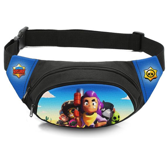 Сумка-бананка дитяча з принтом Бравл старс  Шеллі поясна сумка для хлопчика (4482)