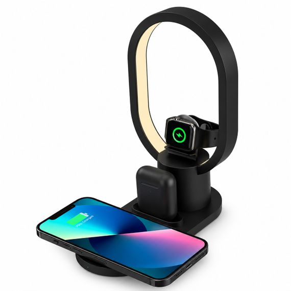 Лампа настольная зарядная, Bluetooth колонка с зарядкой для смартфонов, Ночник с возможностью зарядки YJ-54