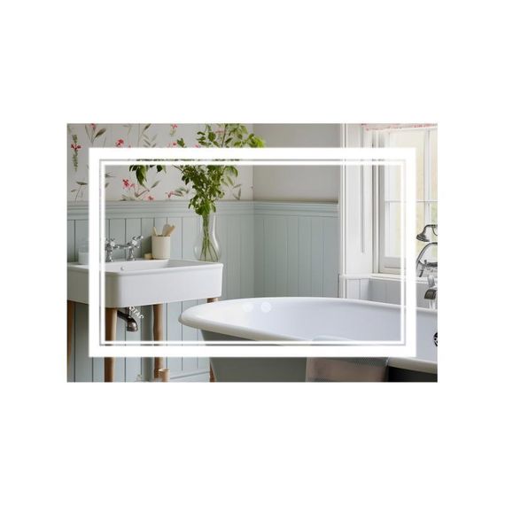 Дзеркало Qtap Cardinal (CA1) 800х600 з LED-підсвіткою Touch, з антизапотіванням, з димером, темп. кольору (3000-6500K) Reverse