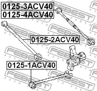 Важіль підвіски (задній/поперечна) Camry 06-11, FEBEST (01252ACV40) | Зображення 3