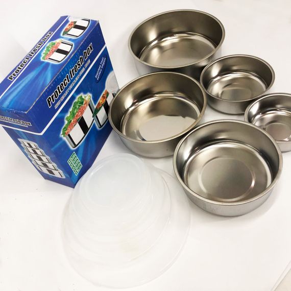 Набор пищевых контейнеров Unique UN-1515 5 шт из нержавеющей стали BC-38 | Зображення 6