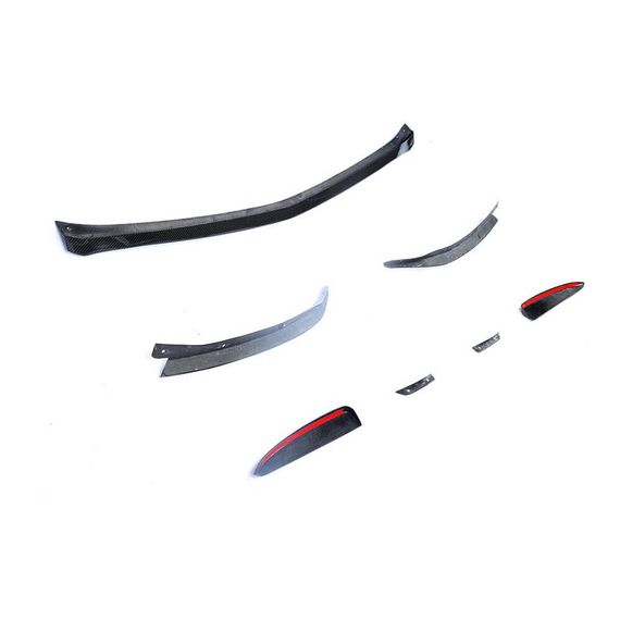 Накладка на передній бампер Lip V1 (для AMG-Line SD 2018-2021, Карбон) для Mercedes A-сlass W177 2018- рр | Зображення 3