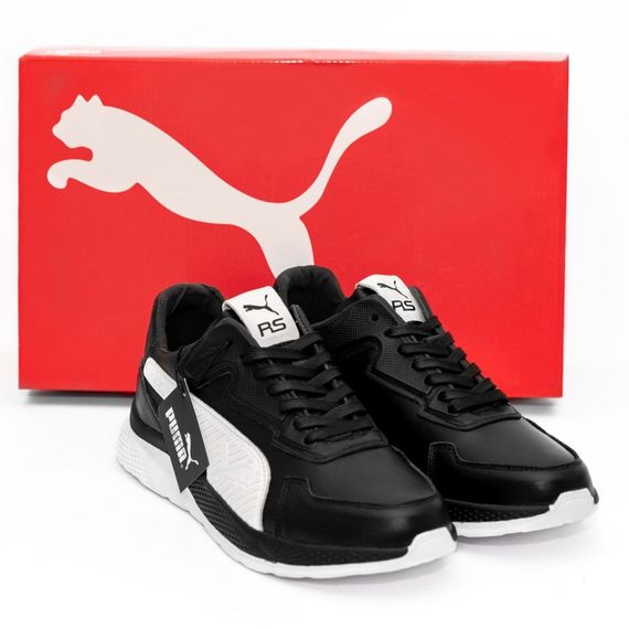 шкіряні кросівки Puma колір чорний білий | Зображення 2